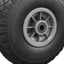 Voir la diapositive 4 : ID MARKET Lot de 2 roues increvables 250mm pour diable chariot alésage axe 16mm