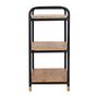 Voir la diapositive 3 : Wenko Etagère basse 3 niveaux en MDF et Métal - Noir et Beige