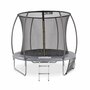 Voir la diapositive 2 : SWEEEK Trampoline rond Ø 250cm gris avec filet de protection intérieur - Pluton Inner XXL– échelle. bâche. filet pour chaussures et kit d'ancrage 2.50 m 250 cm