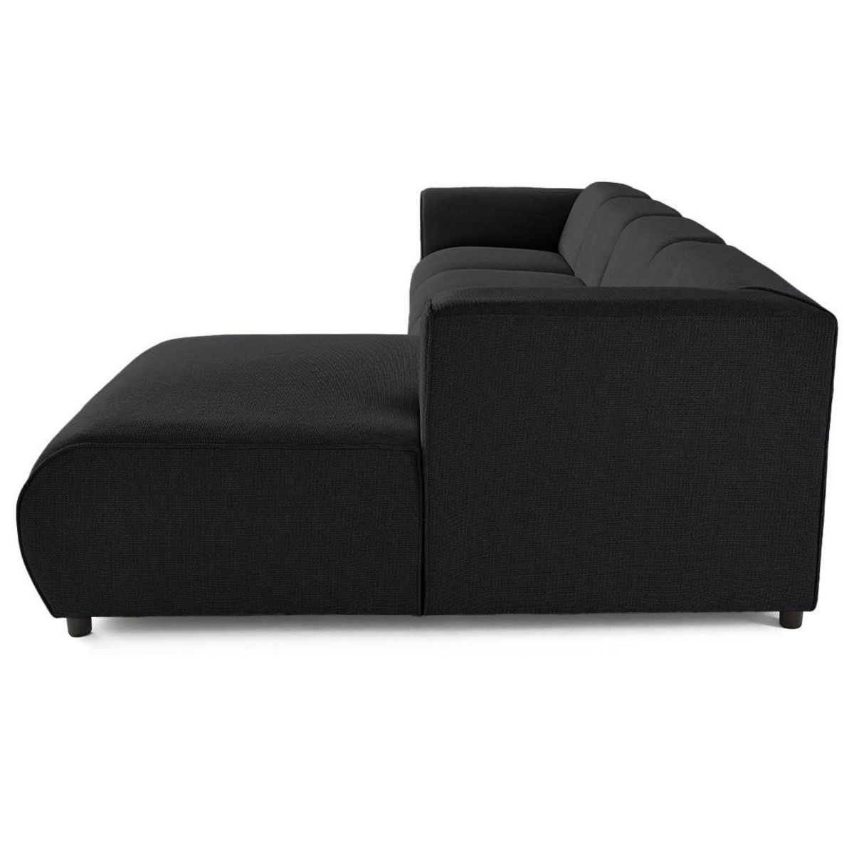 LISA DESIGN Suaro - canapé modulable d'angle droit 5 places en tissu texturé