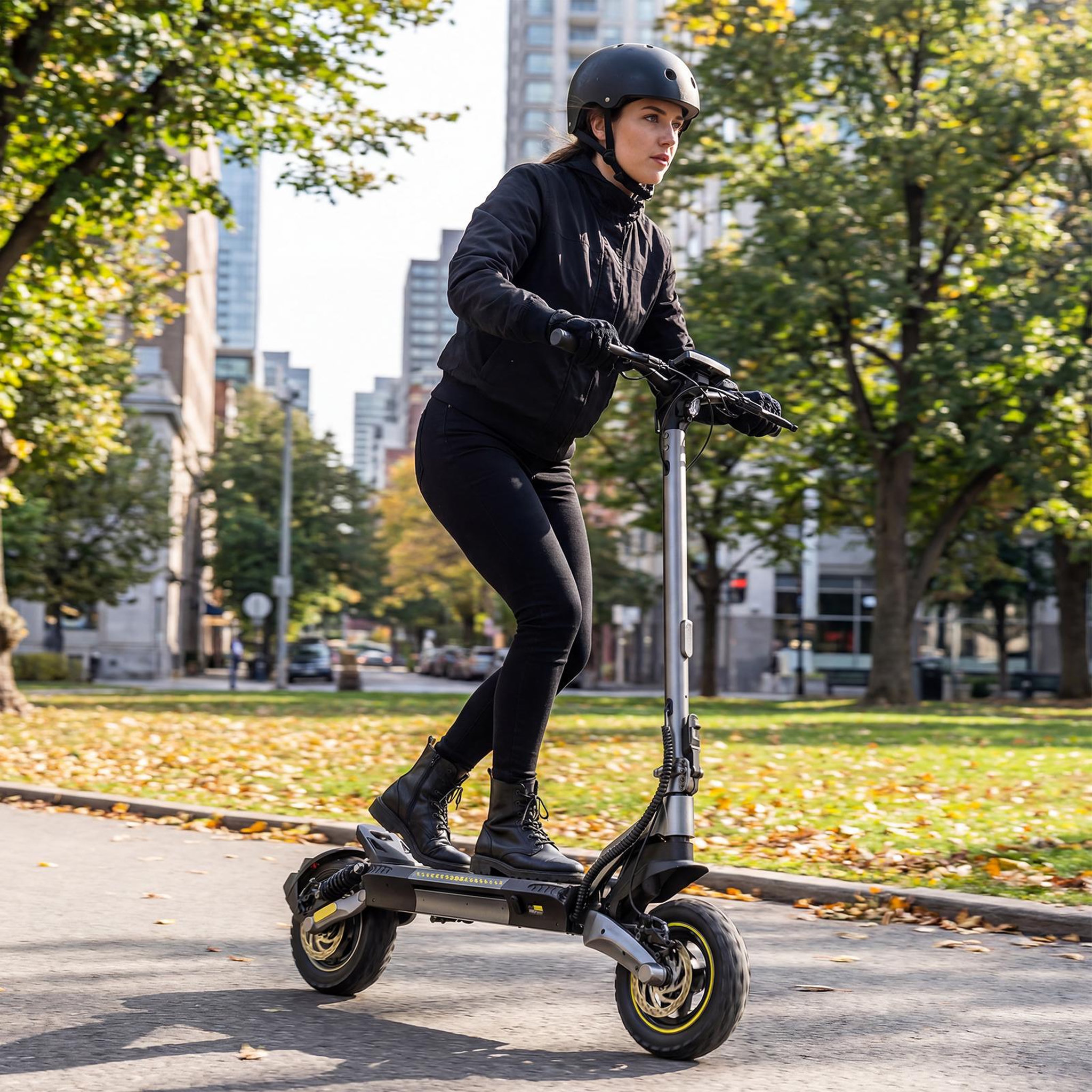 Voir la diapositive 3 : ISCOOTER Trottinette électrique iScooter V5Pro, batterie 48 V 12,5 Ah, pneus tout-terrain 10 pouces, 20 km/h