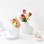 RICO DESIGN Vase en céramique coeur blanc 16 cm