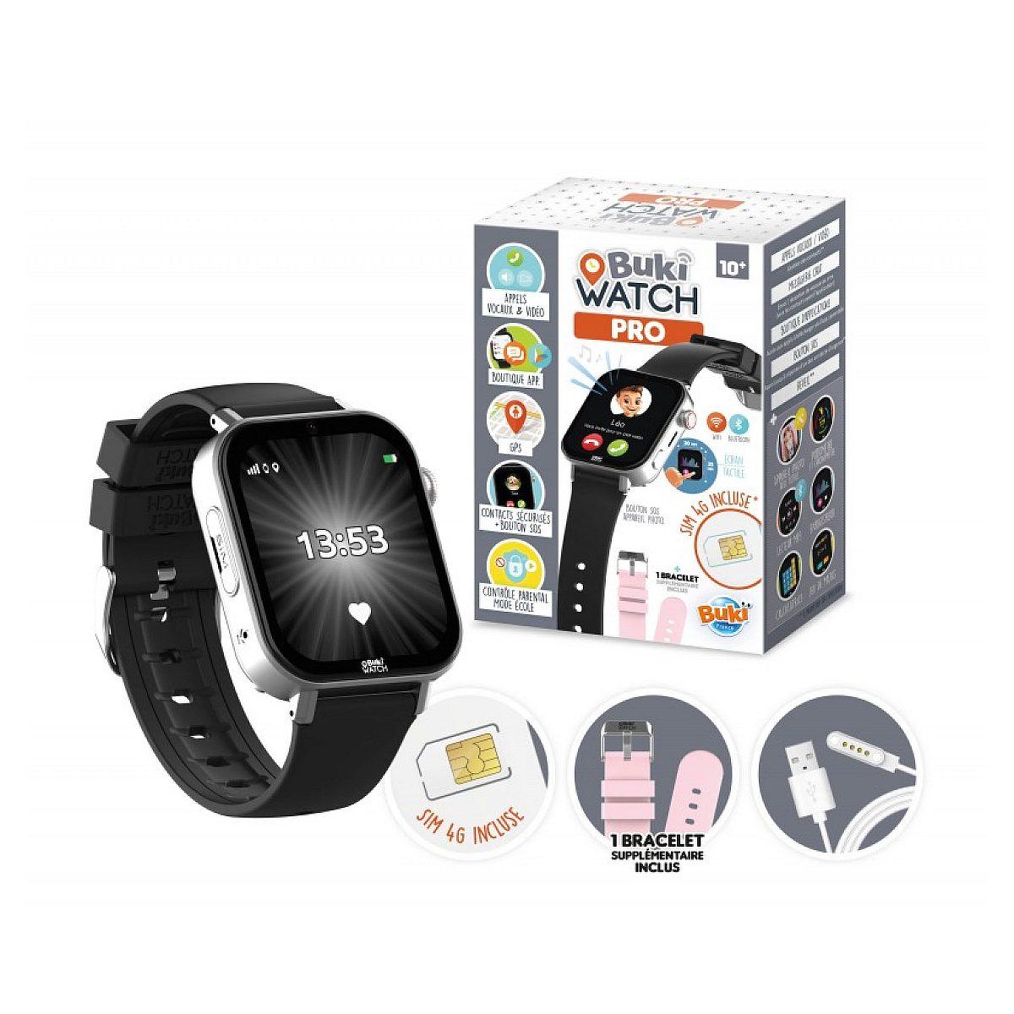 Voir la diapositive 2 : BUKI Watch pro - montre connecte