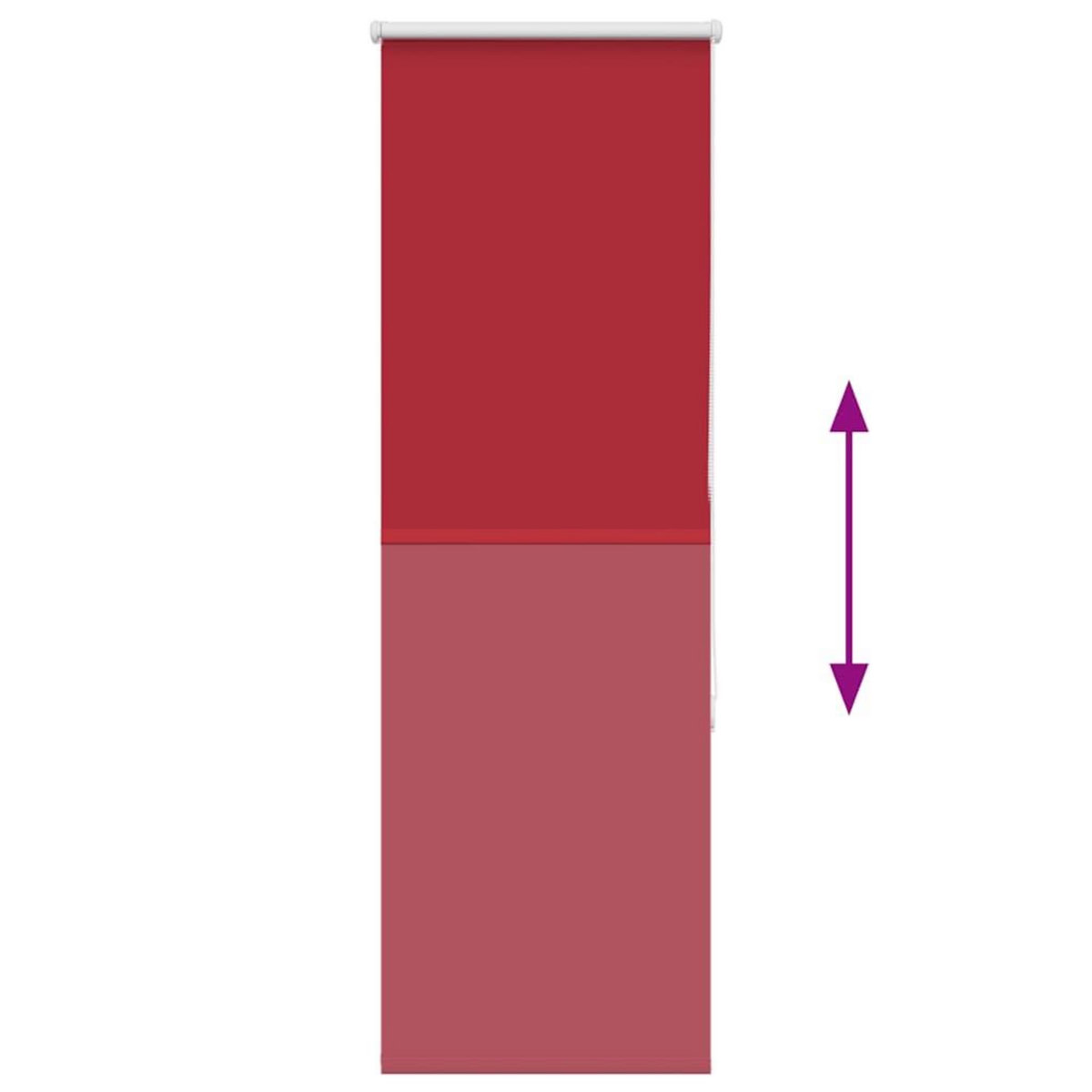 VIDAXL Store enrouleur occultant rouge largeur du tissu 50,7 cm