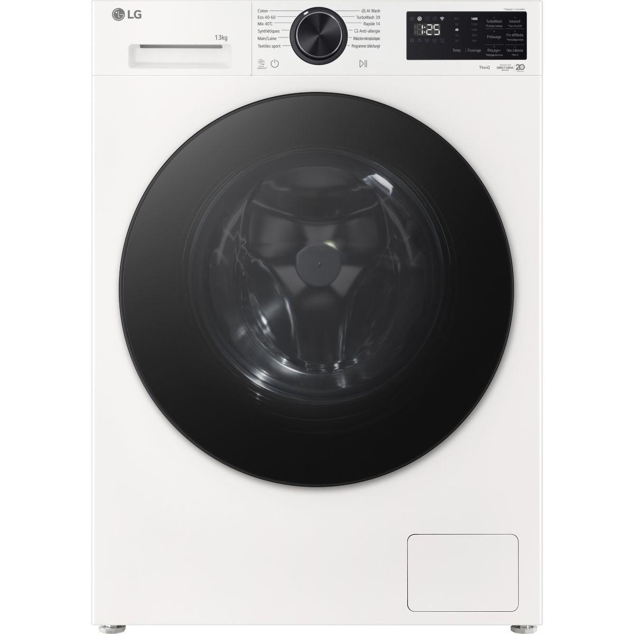 LG Lave linge hublot f34x56whst - 13 kg - 1400 tr/min - classe a - moteur direct drive - connecté
