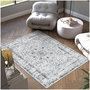Voir la diapositive 1 : tectake Tapis design vintage à poils courts en laine synthétique et feutre gris 160 x 230 cm