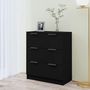 Voir la diapositive 3 : VIDAXL Buffet noir 60x30x70 cm bois d'ingenierie