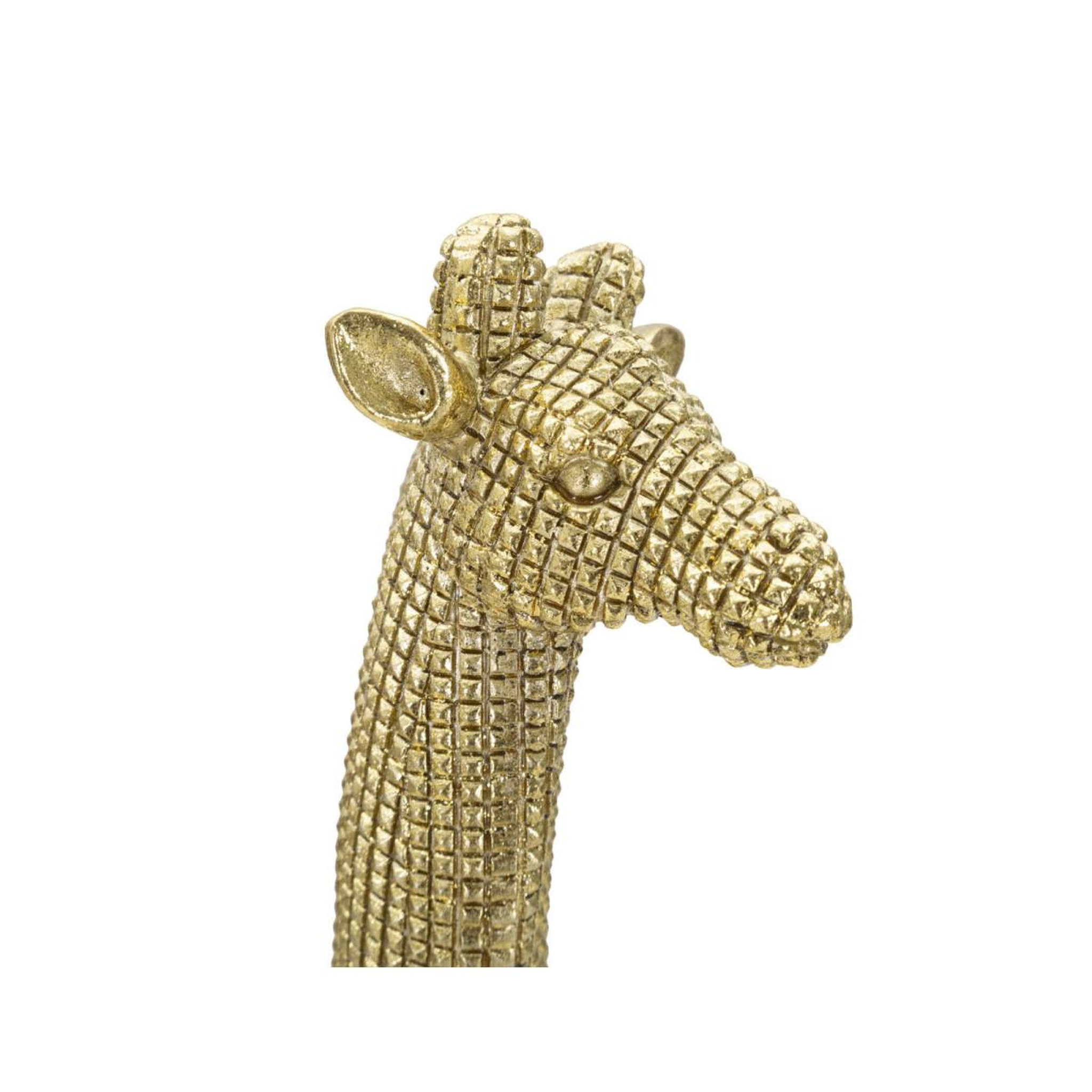Voir la diapositive 3 : Paris Prix Statuette déco en résine  girafe  40cm or