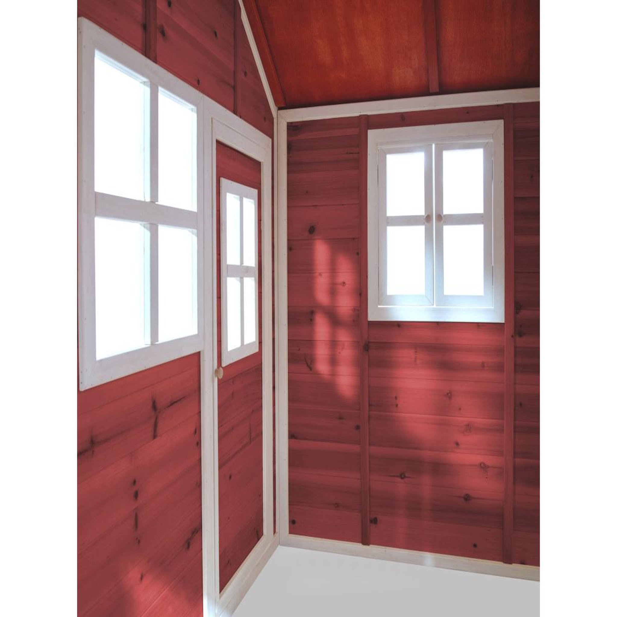 Voir la diapositive 3 : EXIT TOYS Maisonnette en bois pour enfants loft 150 rouge - exit toys