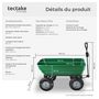 Voir la diapositive 6 : tectake Chariot de jardin et de transport avec fonction d'inclinaison vert