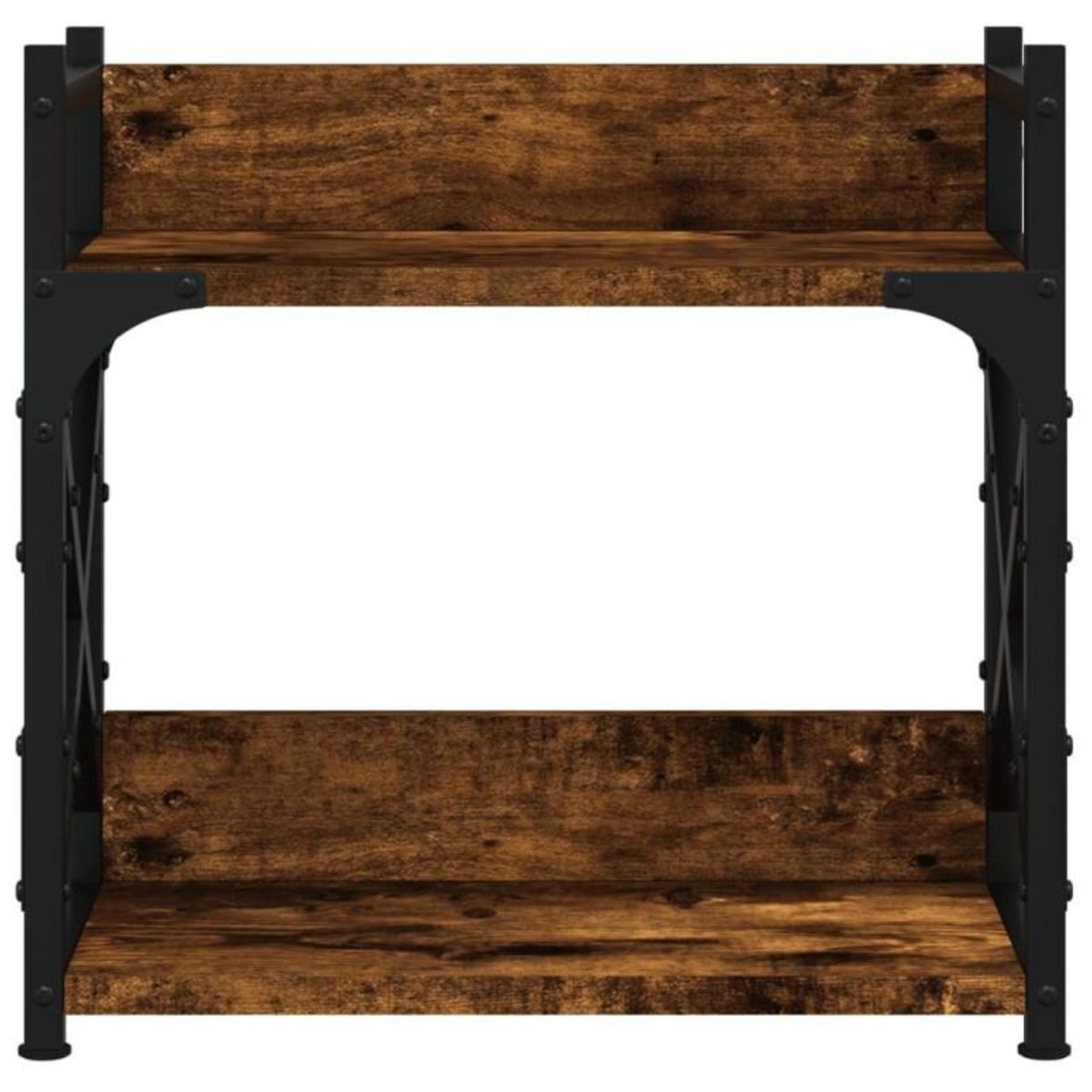 VIDAXL Support d imprimante à 2 niveaux chêne fumé 40x20x40 cm