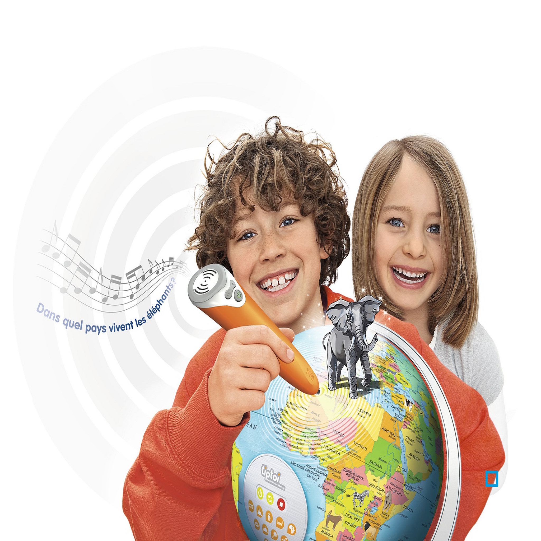 Voir la diapositive 2 : RAVENSBURGER Tiptoi Globe interactif