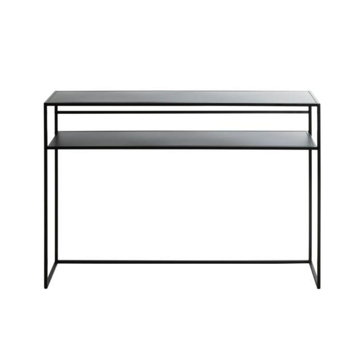 Paris Prix Console Design en Métal  Mino  112cm Noir Laqué