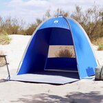 VIDAXL Tente de plage 3 personnes bleu azure impermeable