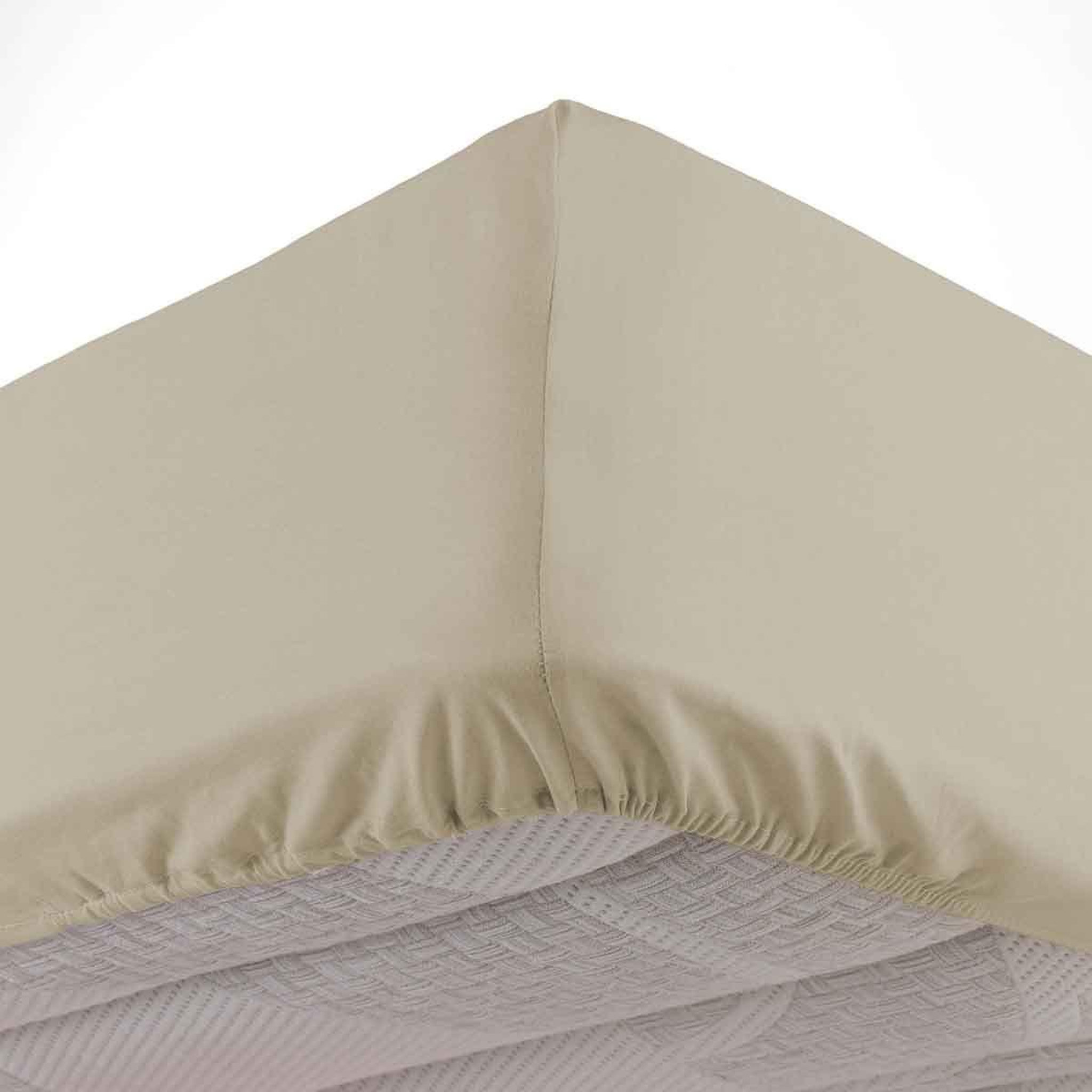 Douceur d'Intérieur Drap housse en coton  linette  160x200cm lin