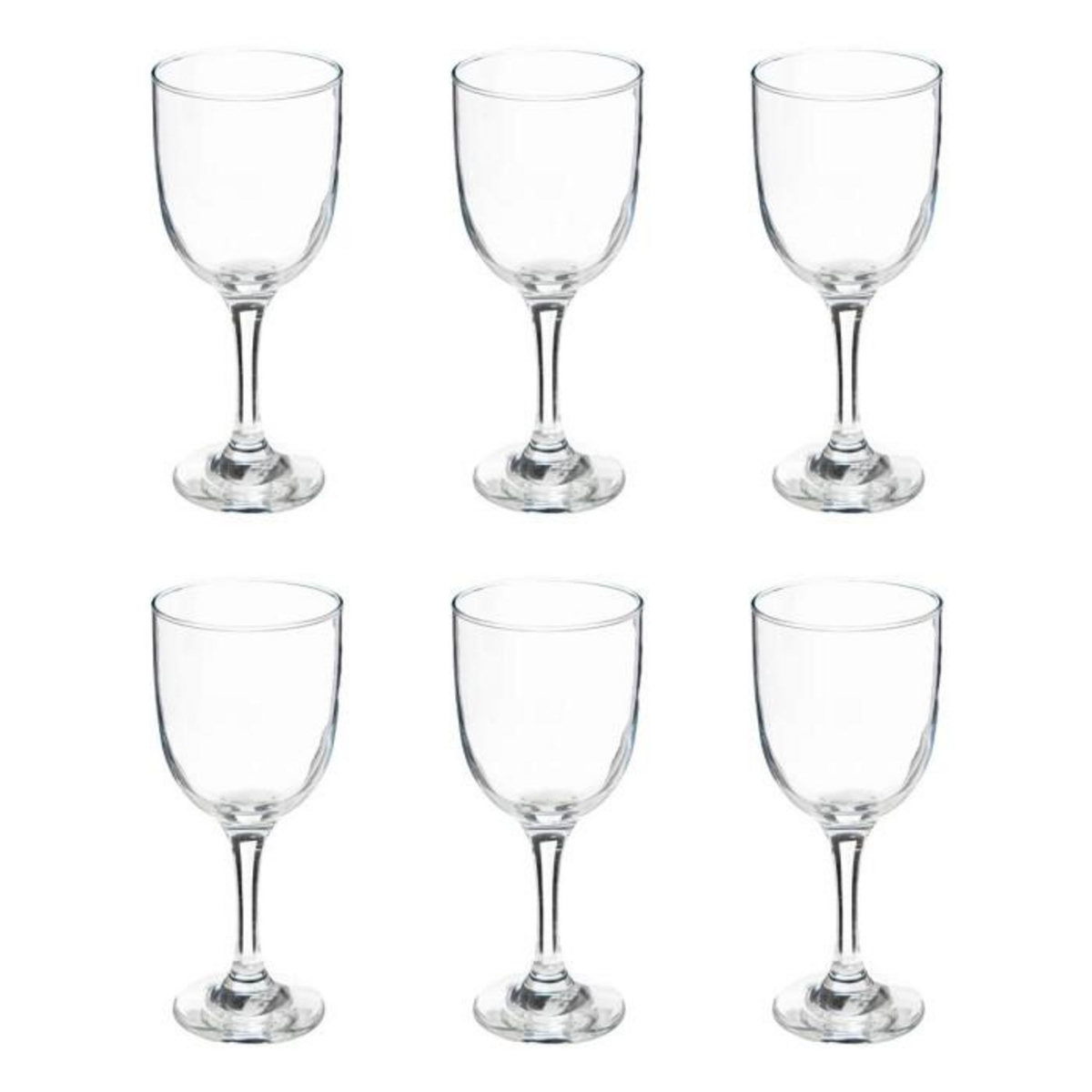 SECRET DE GOURMET Lot de 6 Verres à Vin  Clara  29cl Transparent