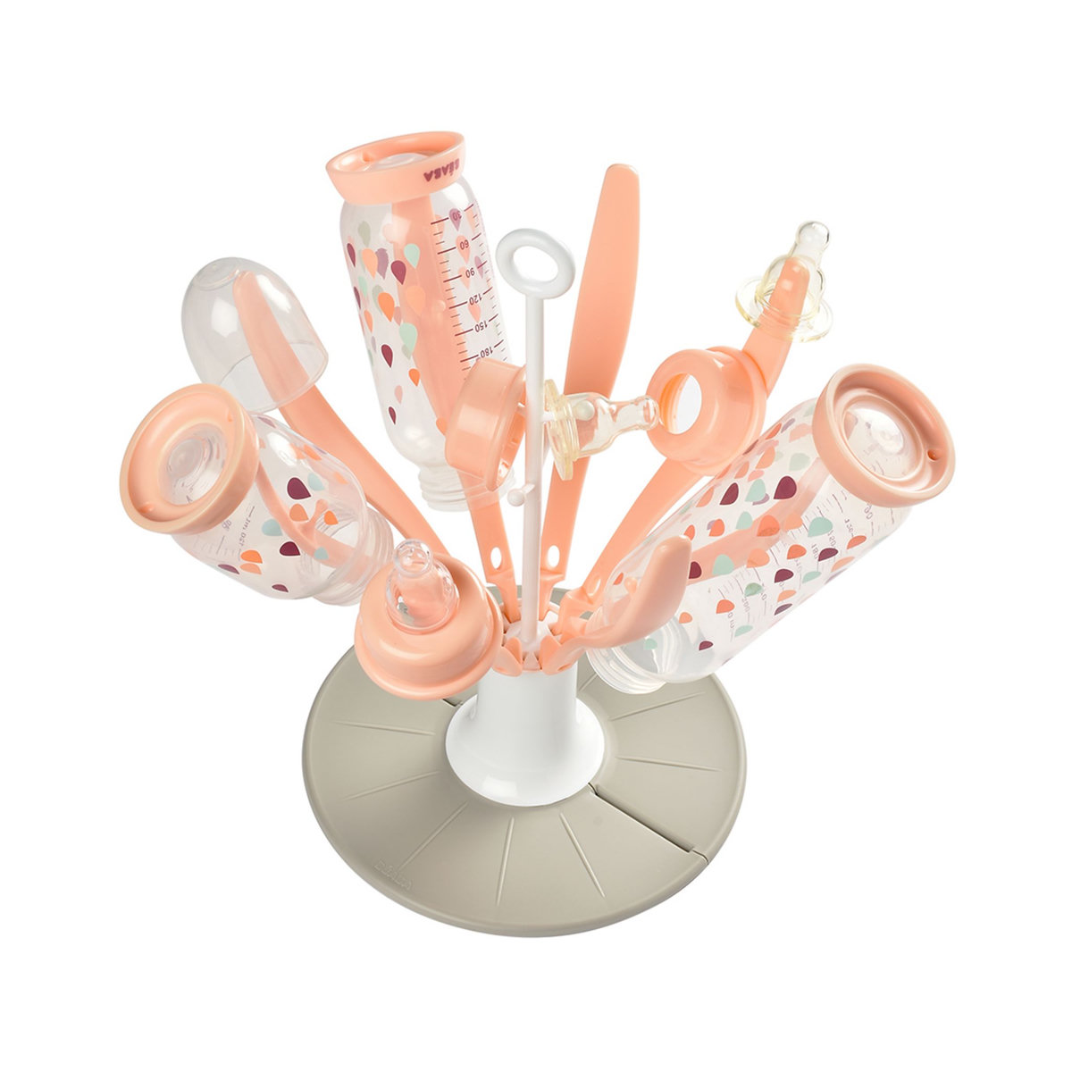 BEABA Égoutte Biberon pliable Flower rose