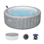 BESTWAY Spa gonflable BESTWAY - Lay-Z-Spa Bali - 140 airjets - 196 x 71 cm - 4 a 6 places - Rond (couverture, cartouche, diffuseur)