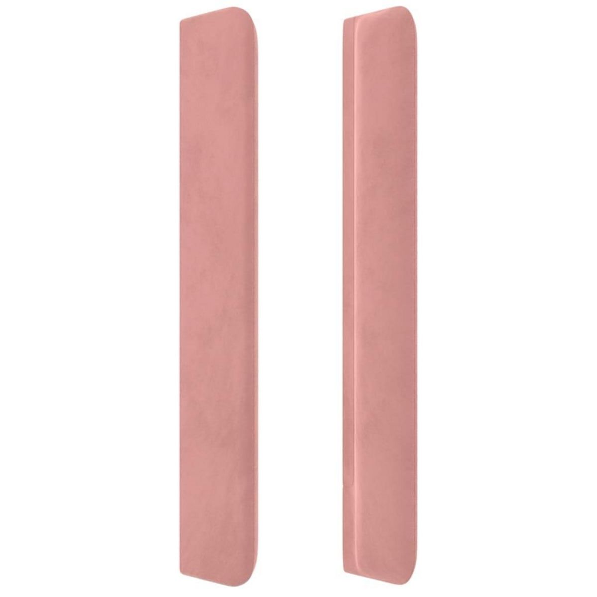 VIDAXL Tete de lit avec oreilles Rose 147x16x118/128 cm Velours