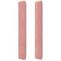 Voir la diapositive 4 : VIDAXL Tete de lit avec oreilles Rose 147x16x118/128 cm Velours