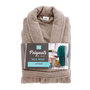 Voir la diapositive 6 : Paris Prix Peignoir Col Châle en Coton  Tendresse  Taupe