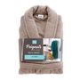 Voir la diapositive 6 : Paris Prix Peignoir Col Châle en Coton  Tendresse  Taupe