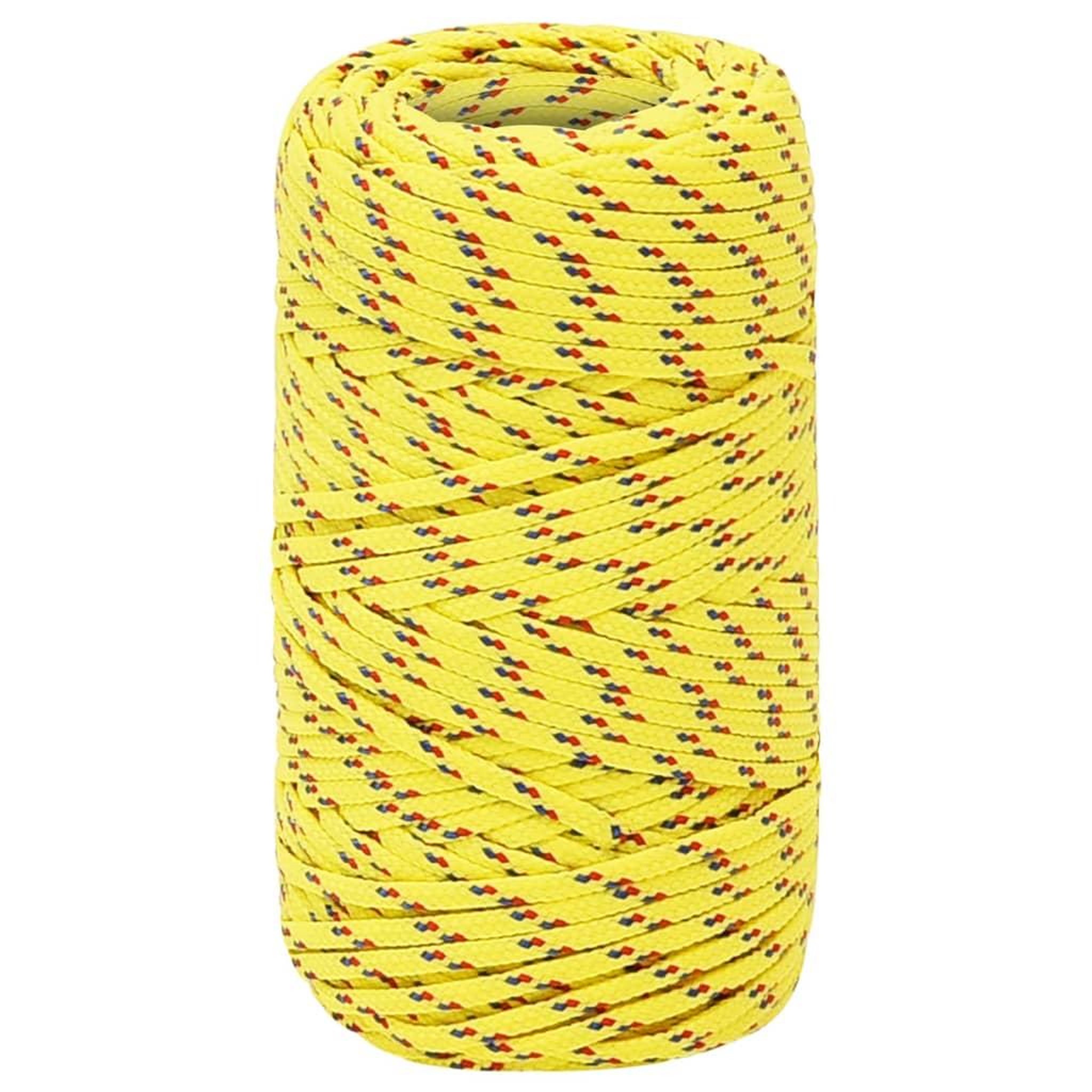 Voir la diapositive 2 : VIDAXL Corde de bateau Jaune 2 mm 50 m Polypropylene