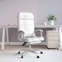 Voir la diapositive 1 : VIDAXL Fauteuil de massage inclinable de bureau Blanc Similicuir