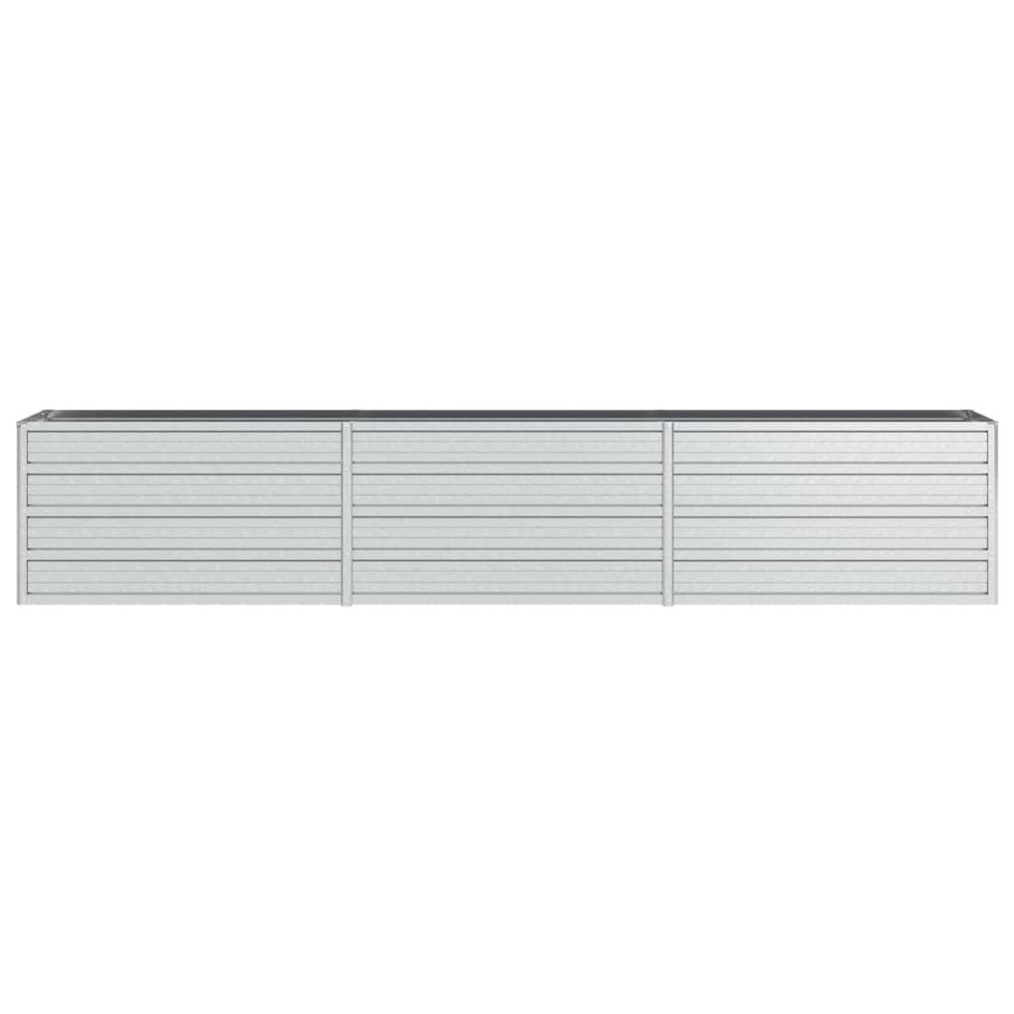 Voir la diapositive 4 : VIDAXL Lit sureleve de jardin 240x40x45 cm Acier galvanise Argente