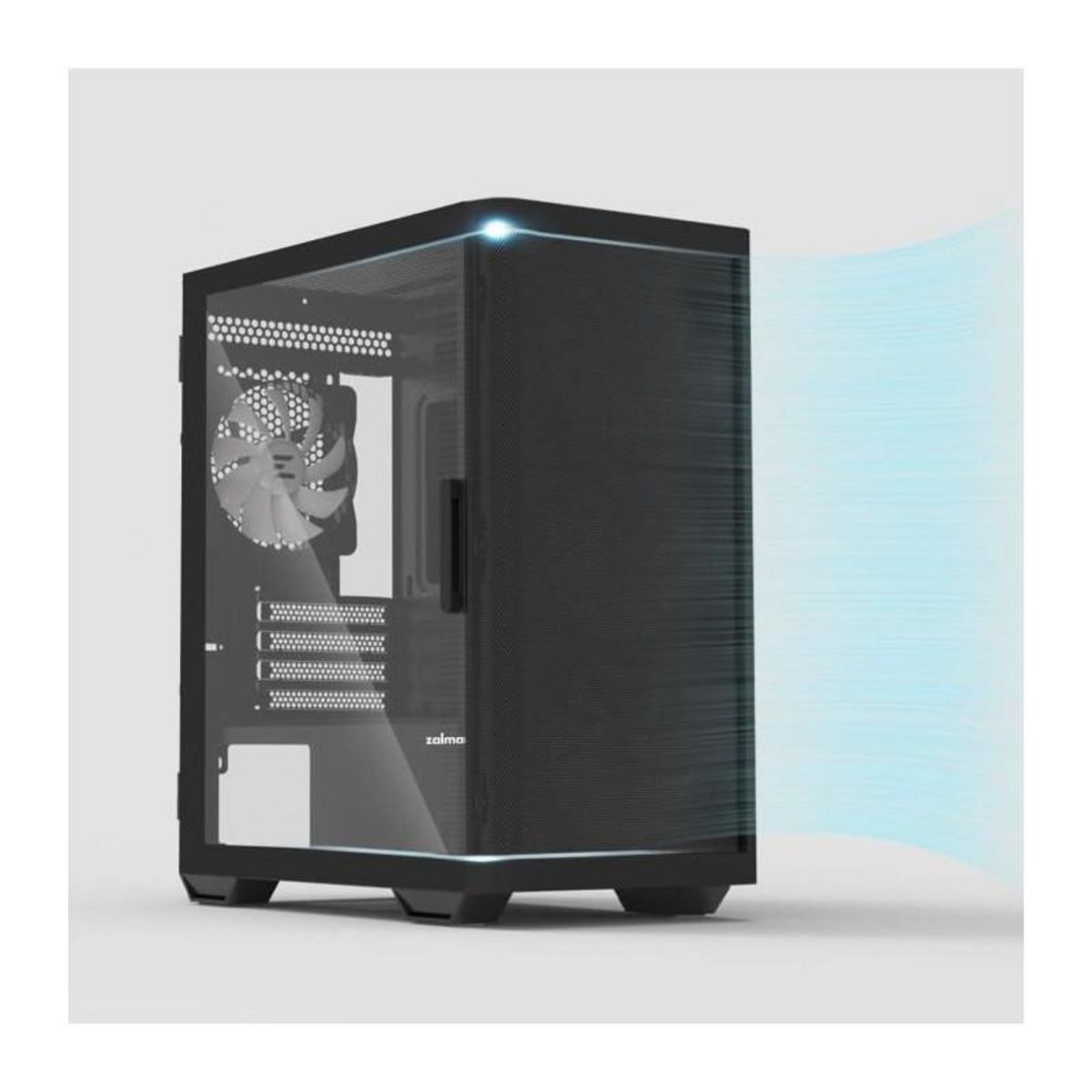Zalman Boitier PC sans alimentation - ZALMAN M4 ARGB (Noir) - Moyen tour - Format M-ATX