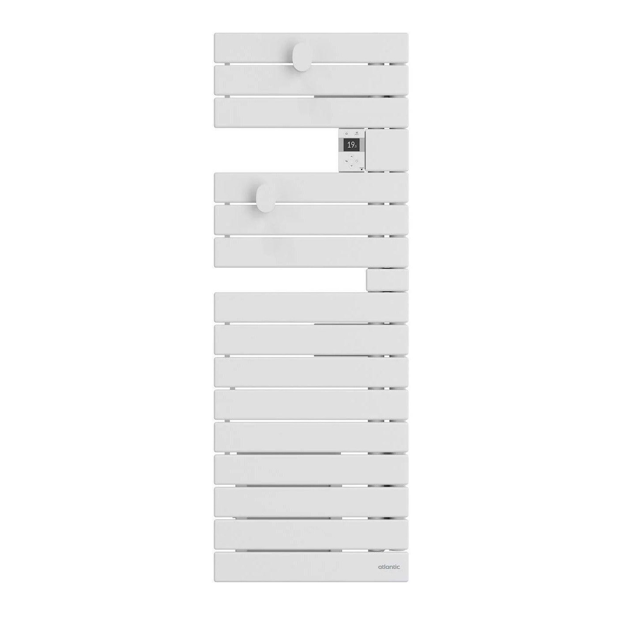 Atlantic Radiateur sèche-serviettes électrique connecté wifi sans soufflerie nefertiti - 750w - mât à droite - blanc carat