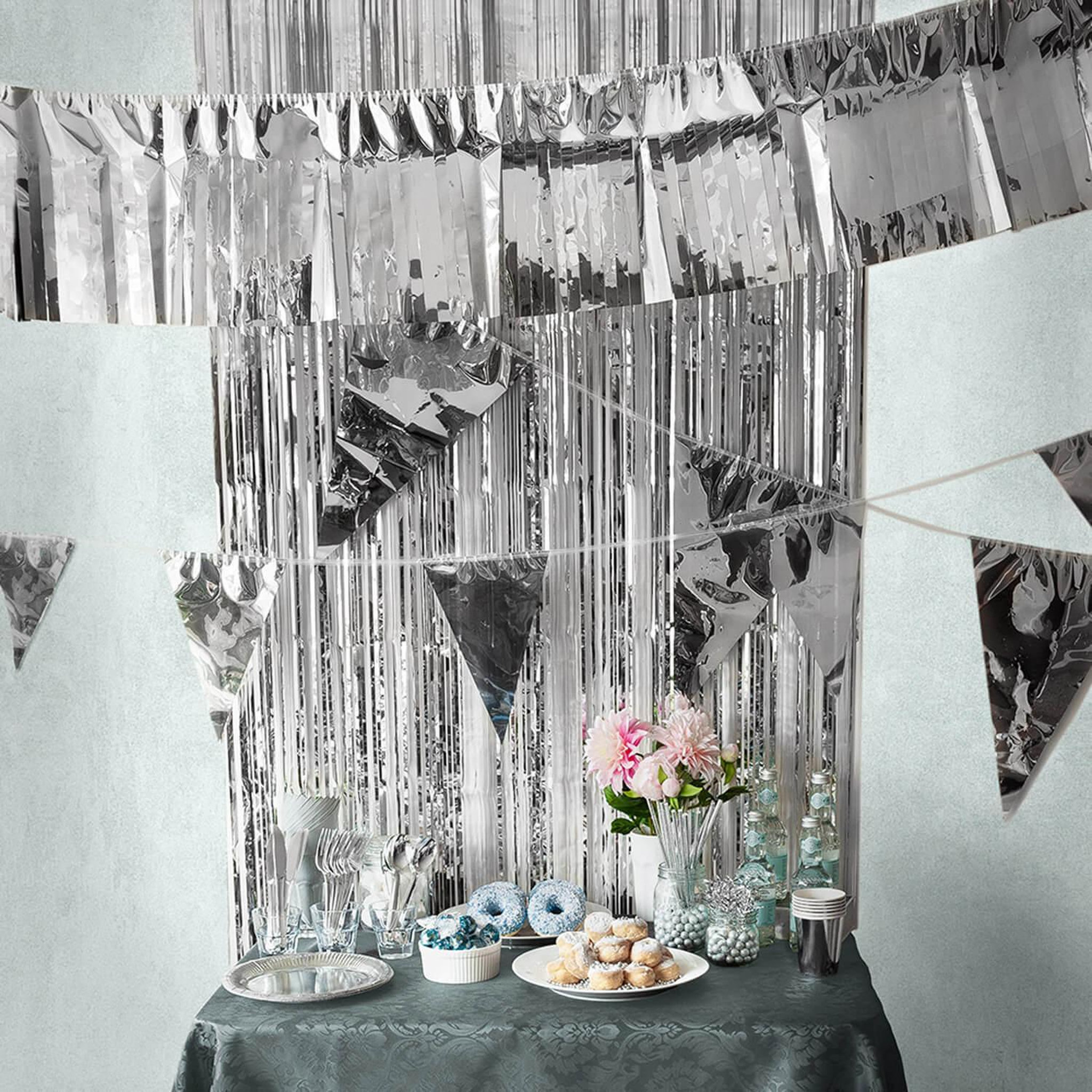 Voir la diapositive 5 : Boland Rideau en aluminium argent métallique - 200 x 100 cm