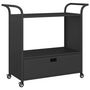 Voir la diapositive 2 : VIDAXL Chariot de bar avec tiroir Noir 100x45x97 cm Resine tressee