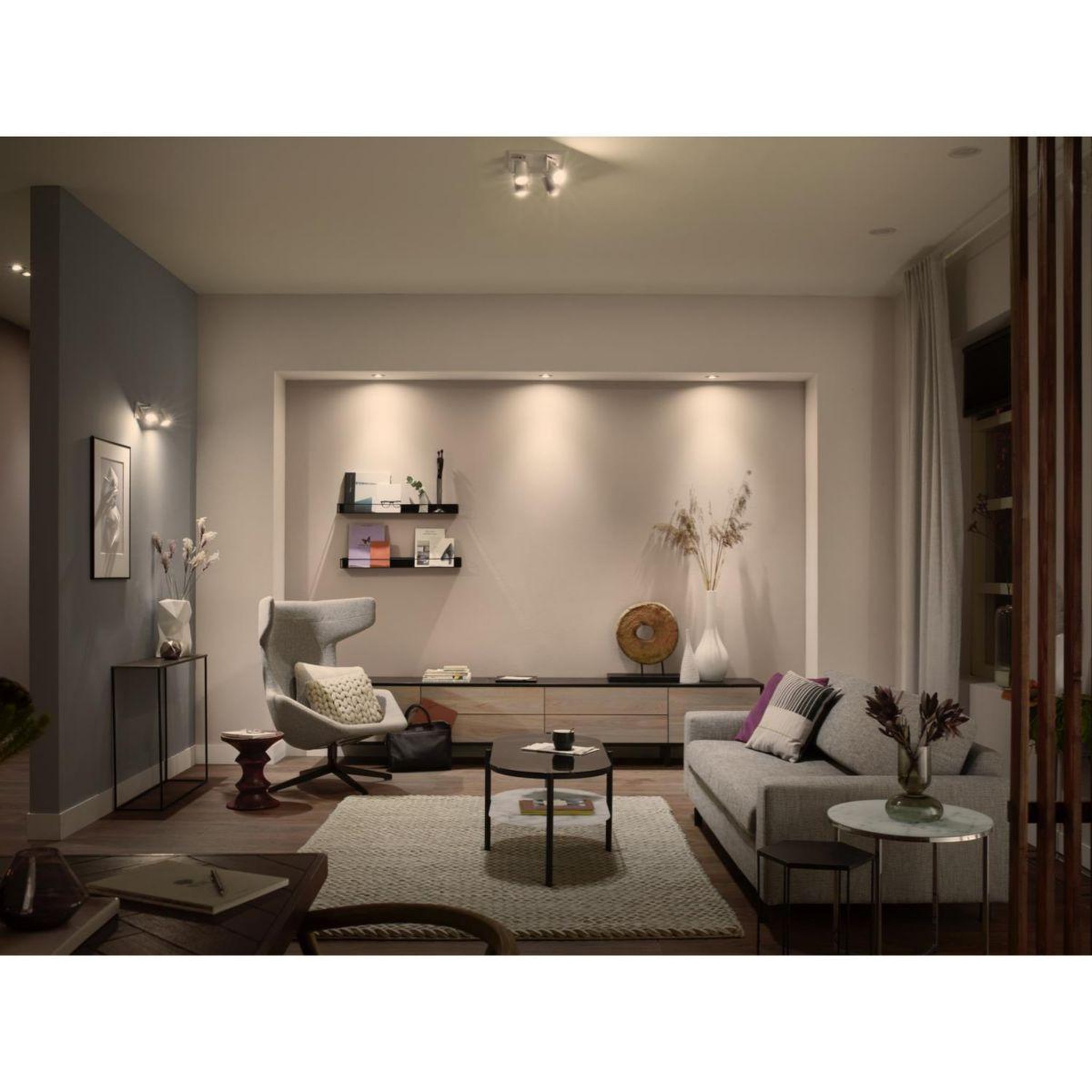 Voir la diapositive 3 : Philips Ampoule LED connectée HUE White GU10 5.5W X2