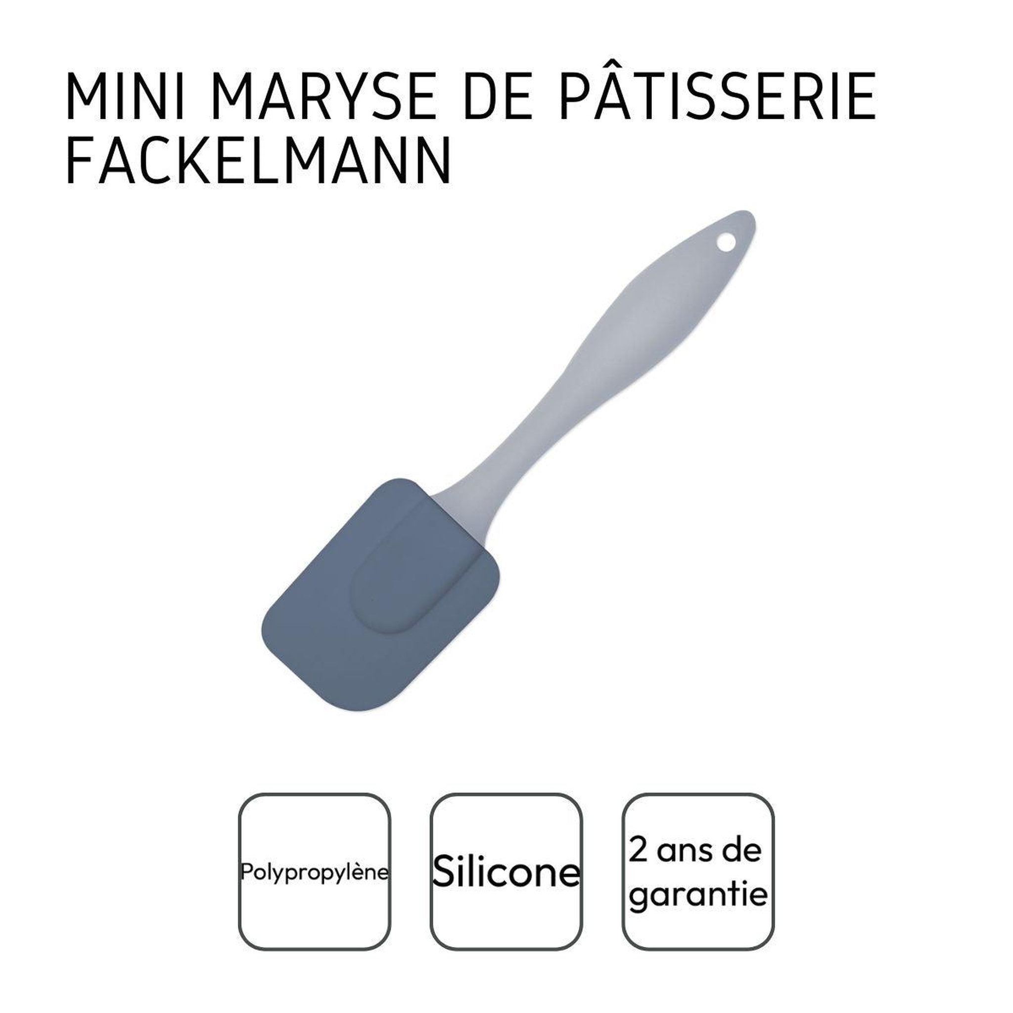 Voir la diapositive 4 : Fackelmann Ensemble de 2 mini spatules de cuisine et de pâtisserie 19 x 4 cm fackelmann elemental