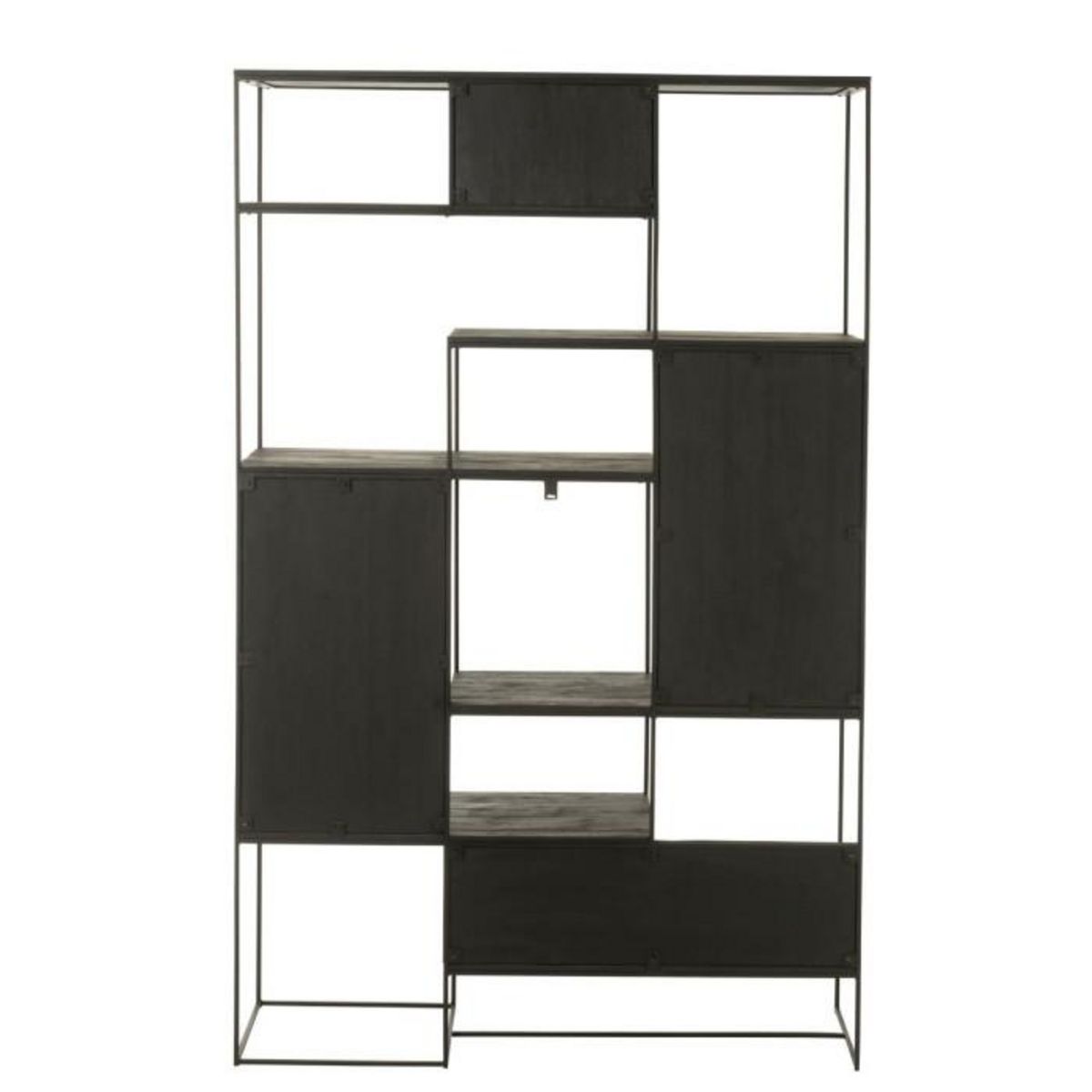 Paris Prix Étagère Design en Teck  Lucille  120cm Noir