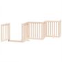 Voir la diapositive 4 : VIDAXL Barriere pour chiens avec porte pliable 9panneaux bois peuplier