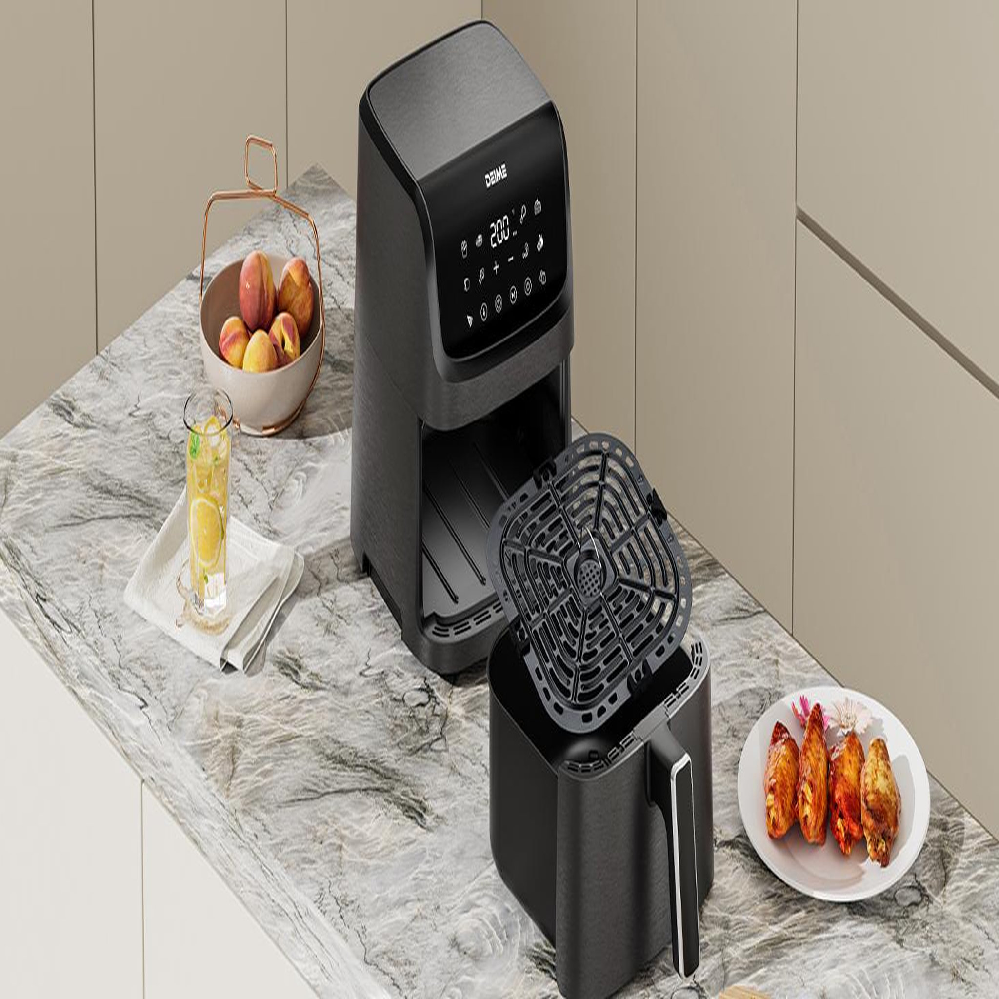 Voir la diapositive 3 : DEIME DEIME -  7 l 1800 w 10 programmes écran tactile – noir