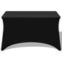 Voir la diapositive 2 : VIDAXL Housses extensibles pour table 2 pieces 120 x 60,5 x 74 cm Noir