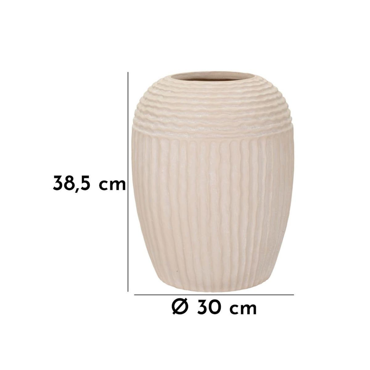 Paris Prix Cache-Pot Design  Mist  38cm Crème