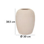 Voir la diapositive 5 : Paris Prix Cache-Pot Design  Mist  38cm Crème