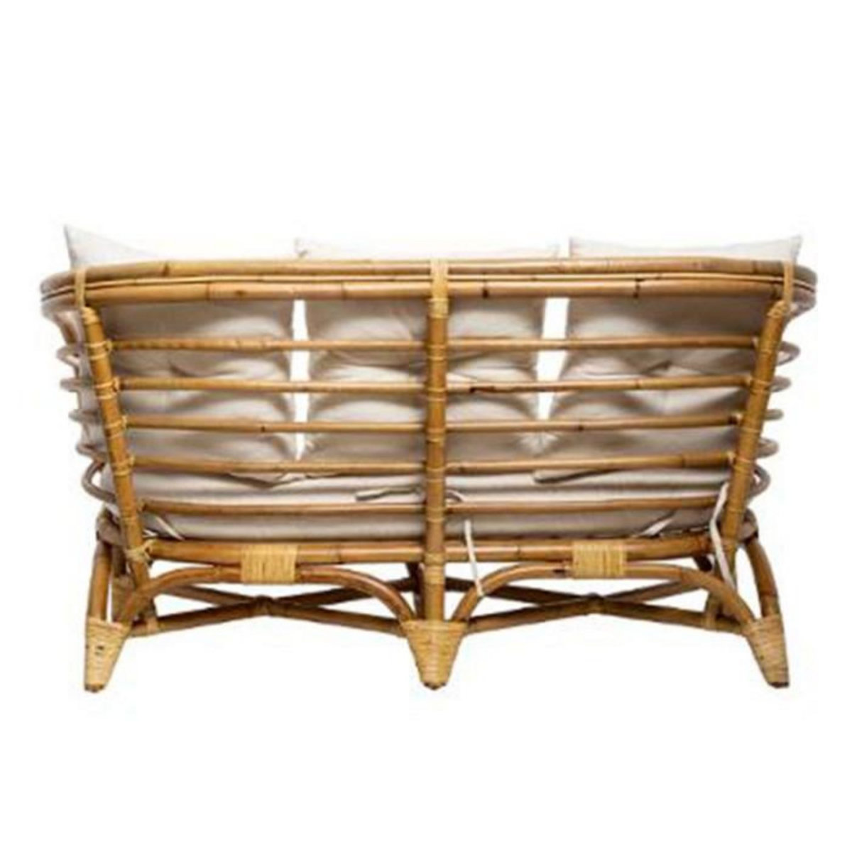 ATMOSPHERA Canapé 2 Places en Rotin  Farah  143cm Naturel