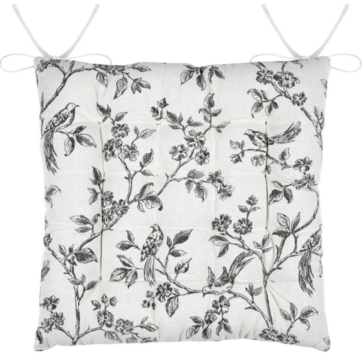 STOF Lot de 4 galettes de chaise à nouettes CLARINE