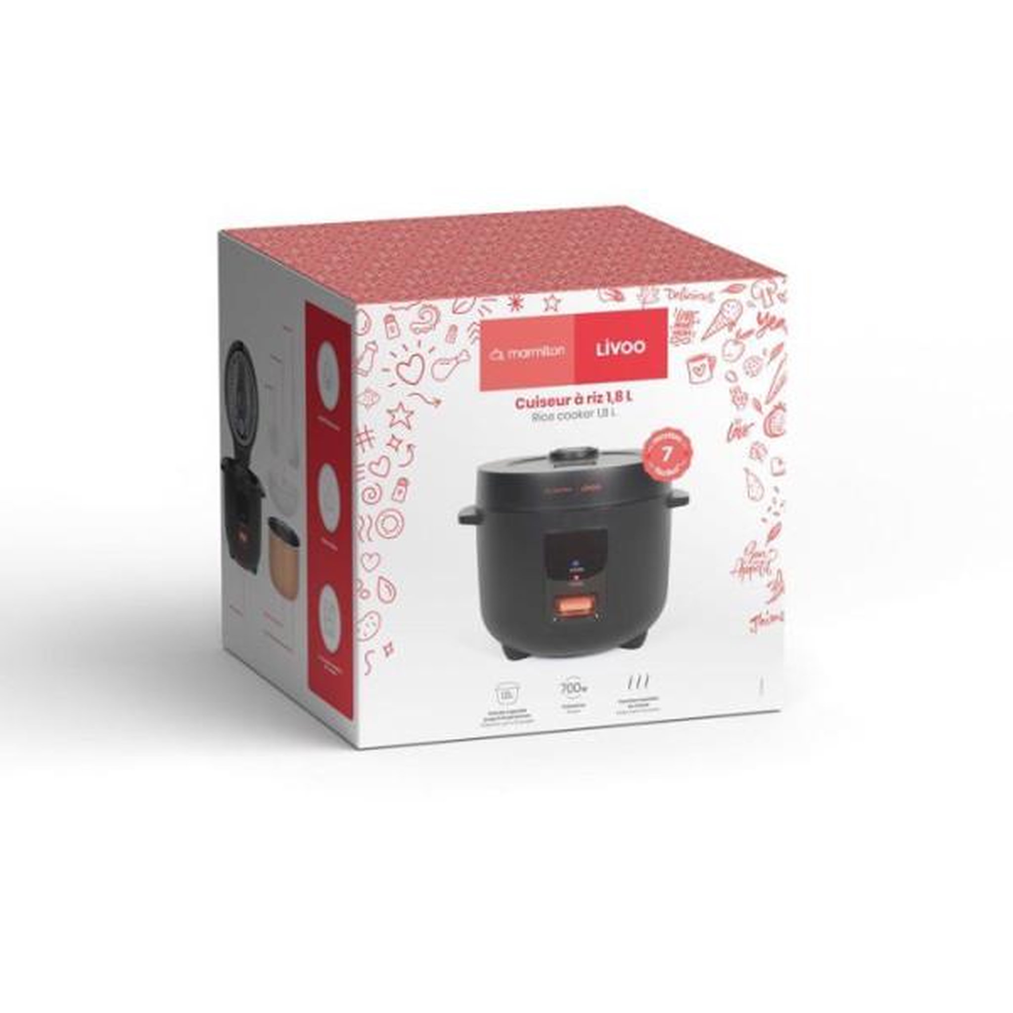 Voir la diapositive 6 : LIVOO Cuiseur riz 1.8L x Marmiton DOC299