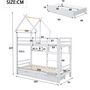 Voir la diapositive 3 : MERAX Lit superposé 90x200cm bois et mdf coloris blanc