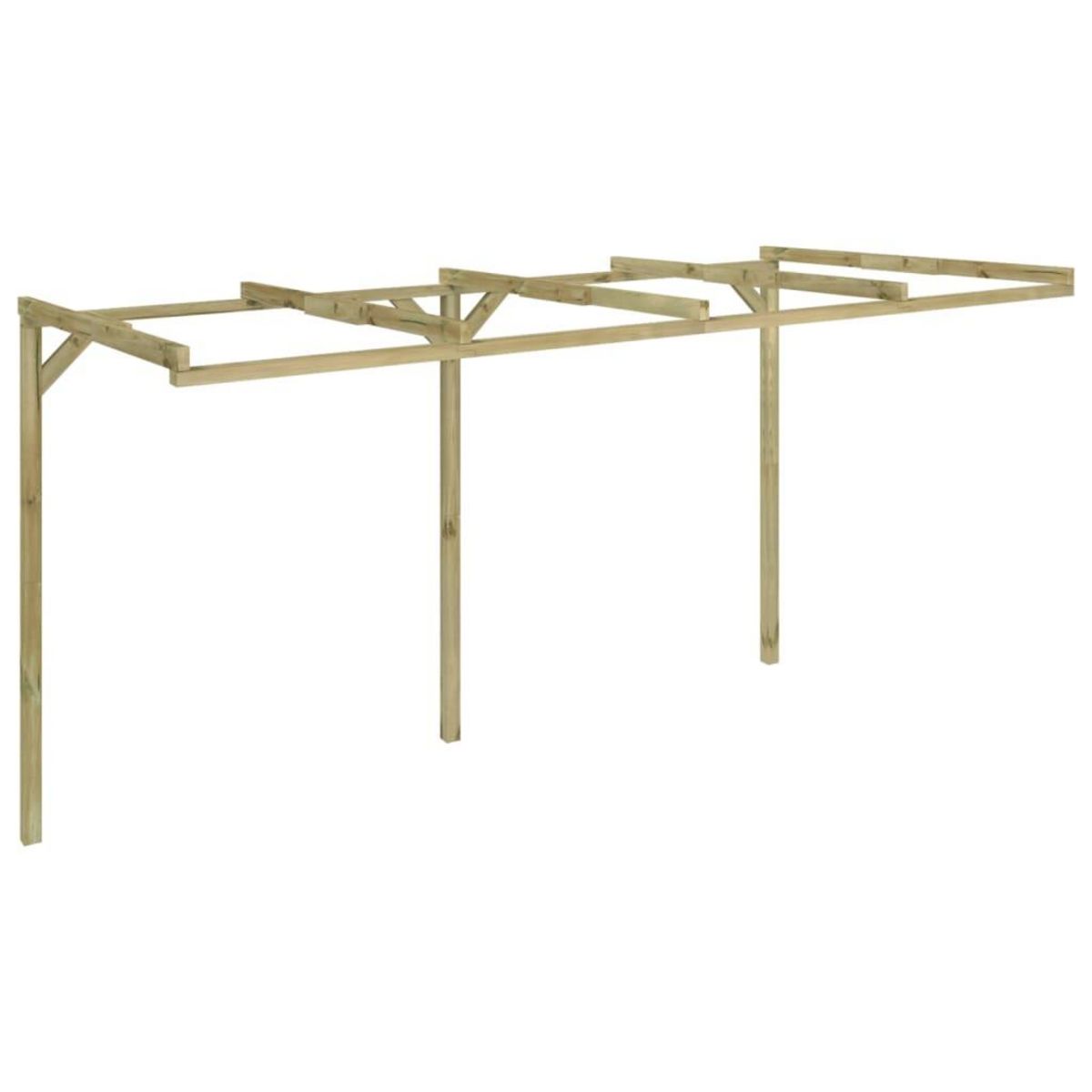 VIDAXL Pergola a appentis 2 x 4 x 2,2 m Bois