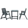 Voir la diapositive 2 : VIDAXL Ensemble de bistro pliable 3 pcs Plastique Vert