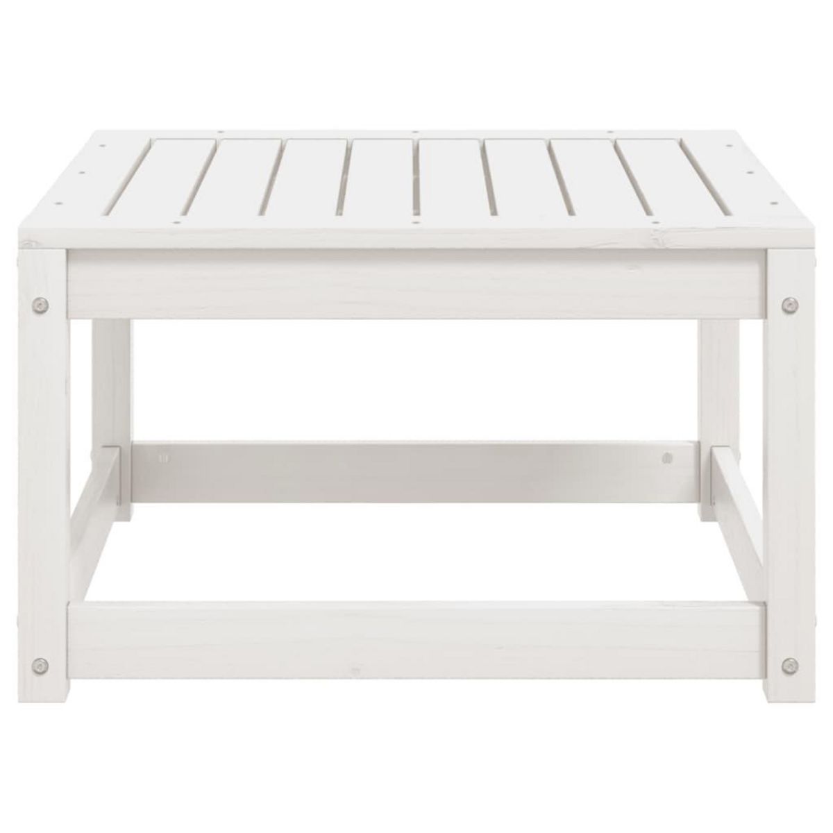 VIDAXL Repose-pied de jardin blanc bois de pin massif