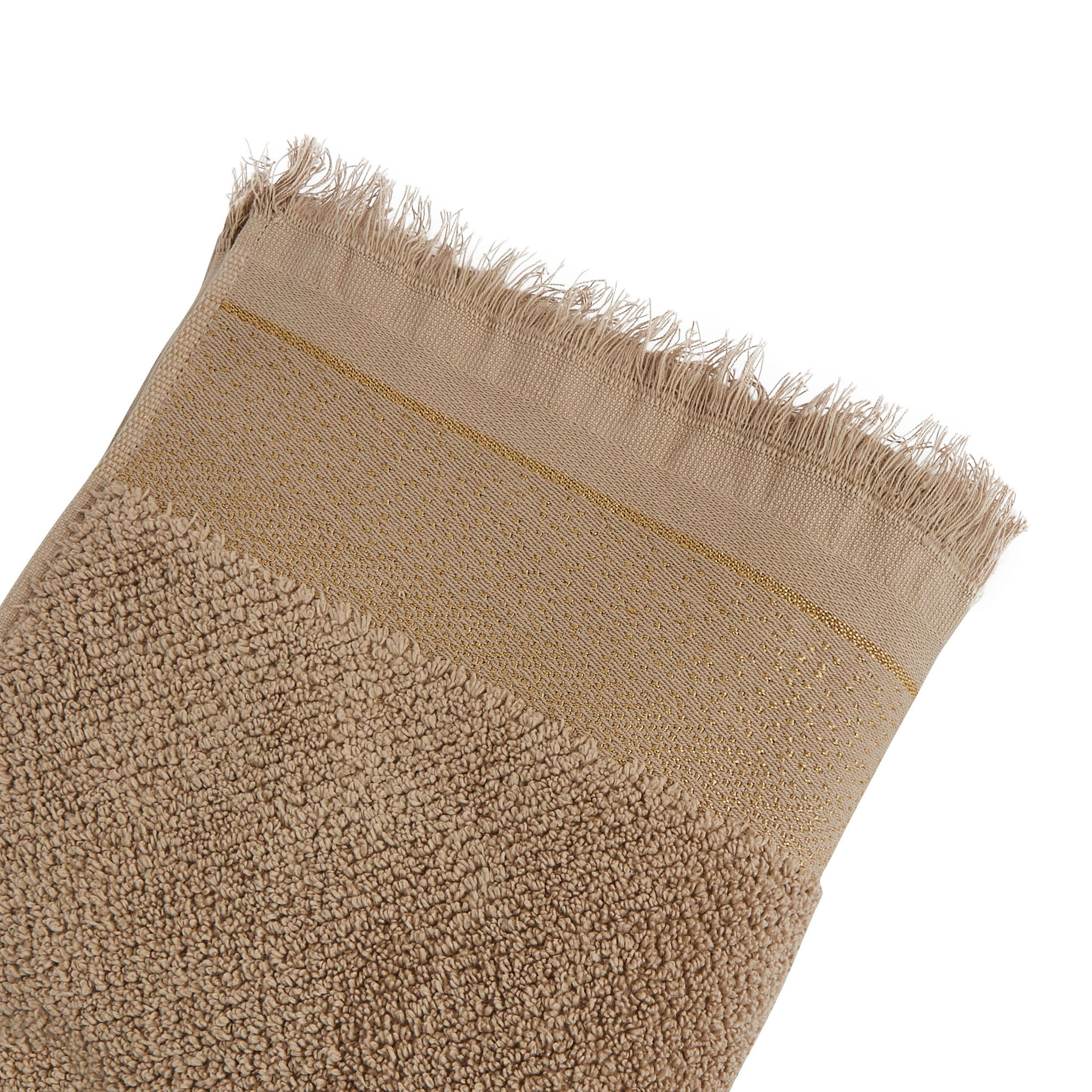 Voir la diapositive 2 : ACTUEL Serviette invité unie en coton qualité zéro twist 500 g/m²