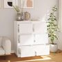 Voir la diapositive 3 : VIDAXL Buffets 2 pcs Blanc 32x34x75 cm Bois massif de pin